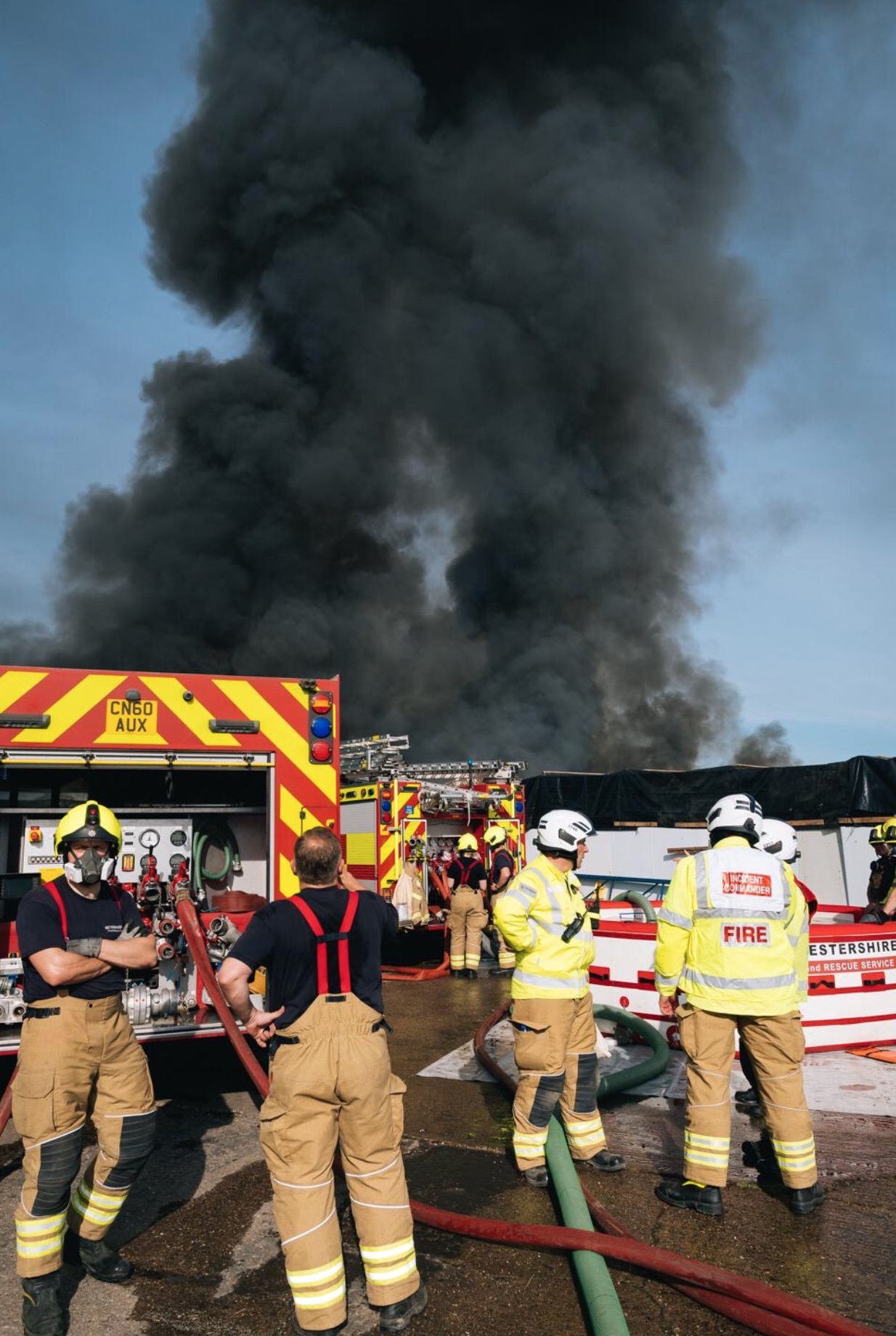 Night footage from drone: Firefighters remain at the scene of airfield blaze Screenshot 2020 05 21 at 20.27.00