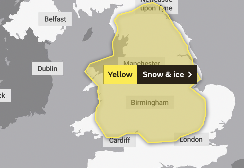 Weather warning for 4cm of snow and ice across Nottingham next week Screenshot 2021 01 29 at 10.46.35