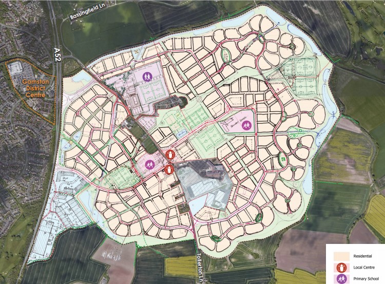 Residents asked to plan for future of a Nottinghamshire village GF initial masterplan