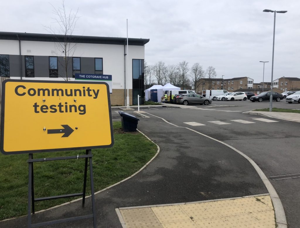 Covid test Cotgrave rapid community testing site is open today West Bridgford Wire