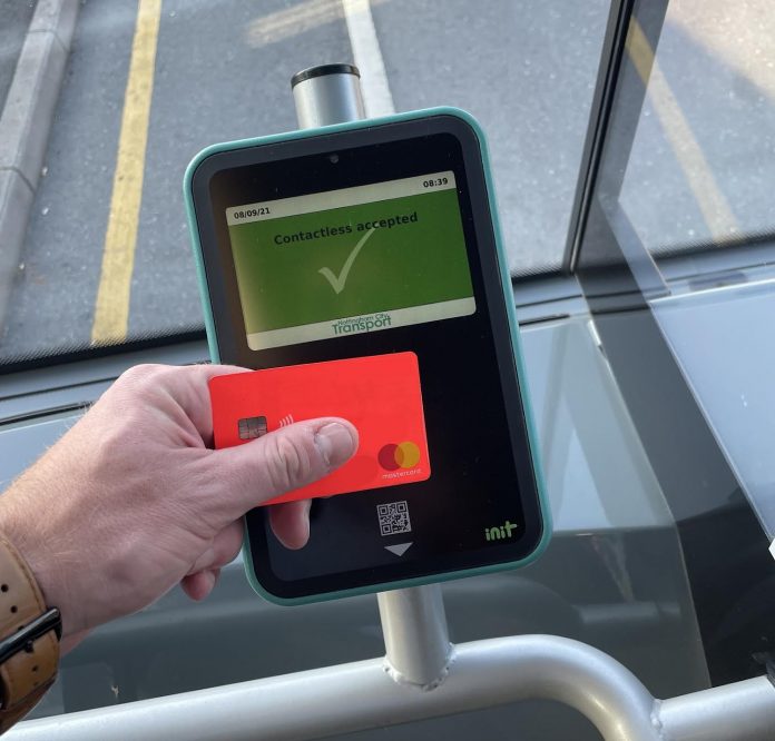 contactless payment on Nottingham trams and buses