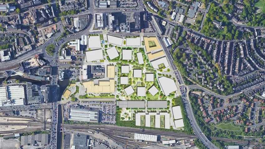 Bid for £20 million to demolish old Broadmarsh centre fails - along with £38m bids for Bulwell and Island Quarter The new proposed masterplan for The Island Quarter