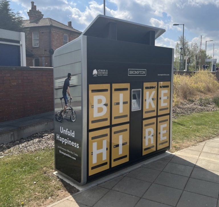 Hire a Brompton folding bike from this Nottinghamshire docking station