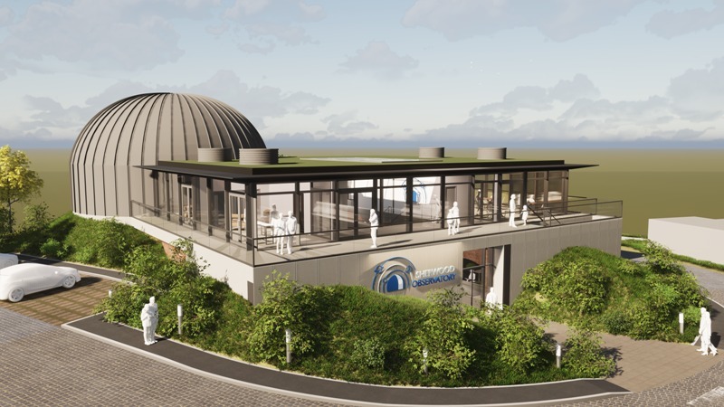An artists impression of the new planetarium building. Credit Sherwood Observatory 1