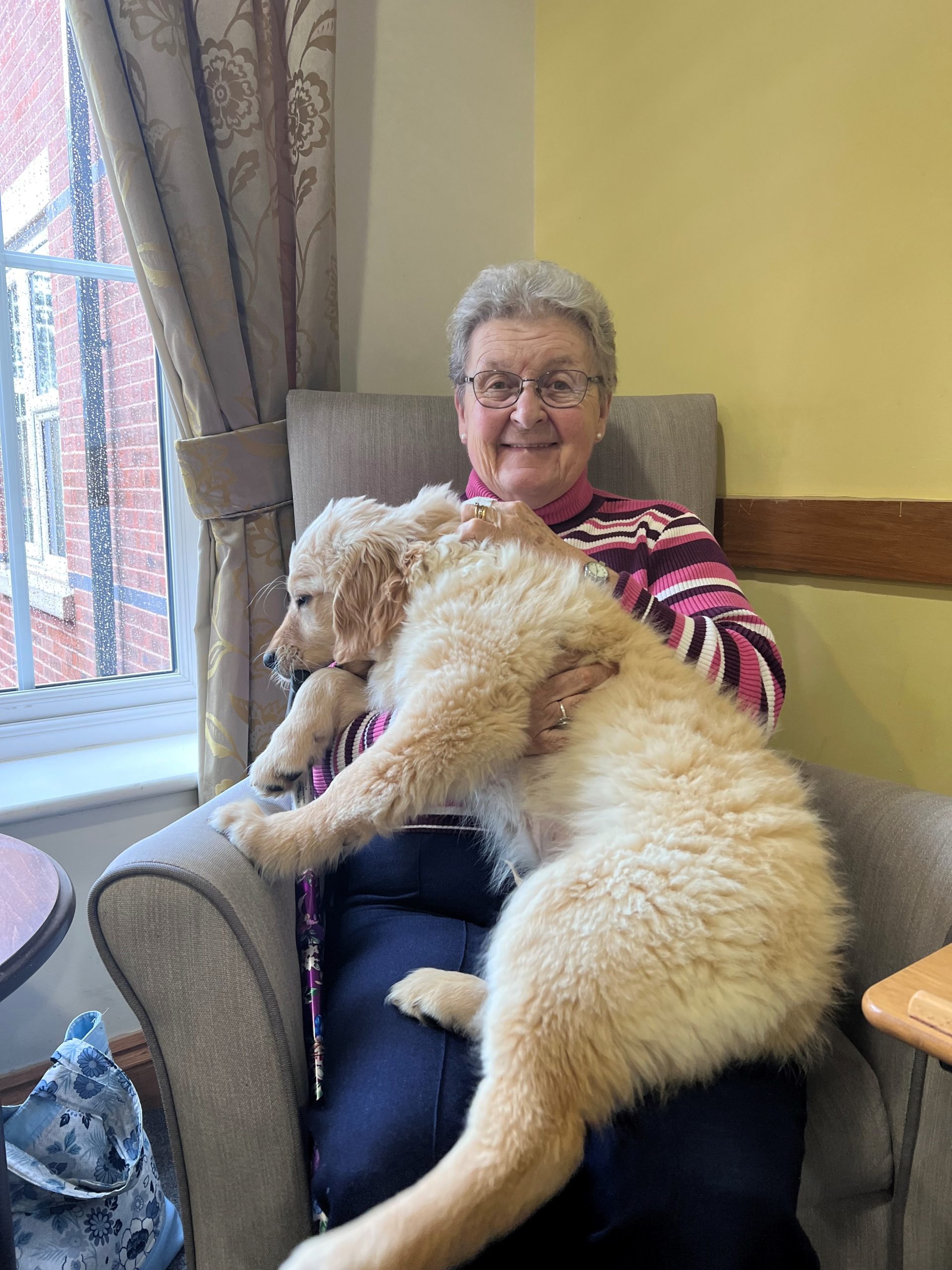 Resident Pam with Winston scaled