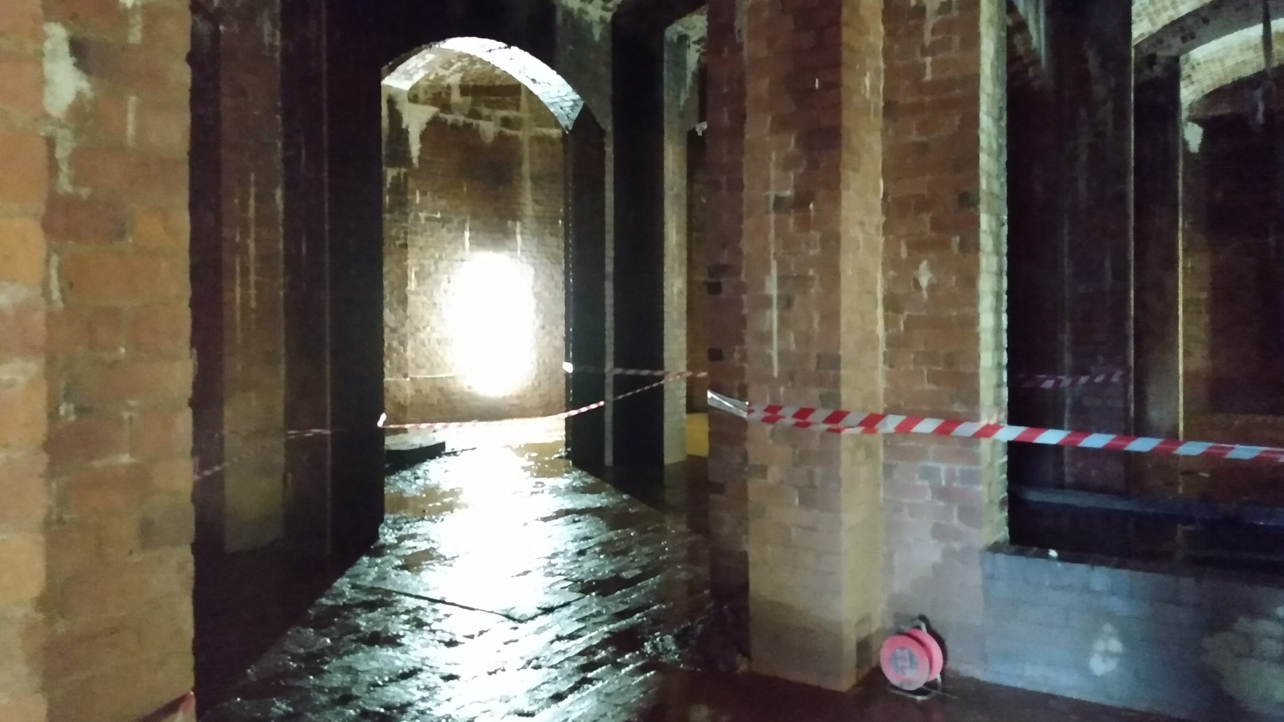 The Victorian subterranean reservoir underneath Sherwood Observatory in Ashfield. Image credit ADC scaled