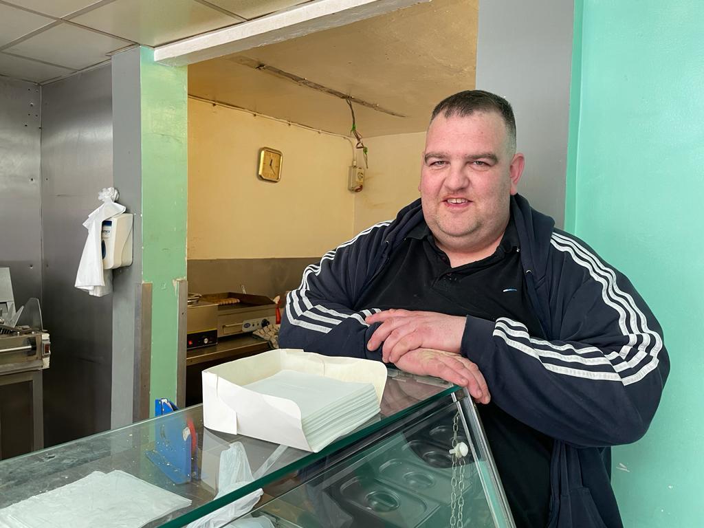 Mark ONeill 36 owner of the Fresh 4 You Bakery on Lowmoor Road Kirkby in Ashfield