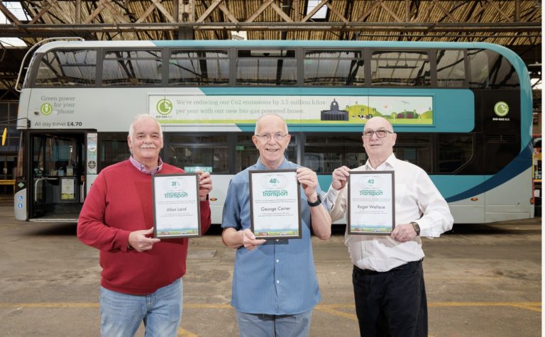Three Nottingham bus drivers retire with combined 122 years’ service