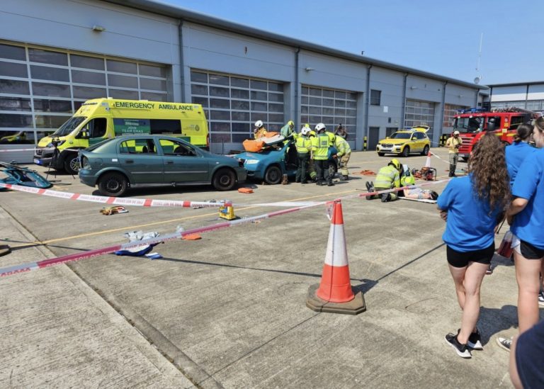Road collision exercise in Nottingham gives students insight into patient treatment journey