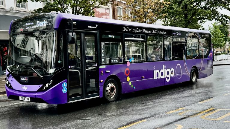 Man charged after stealing Trent Barton Indigo line bus
