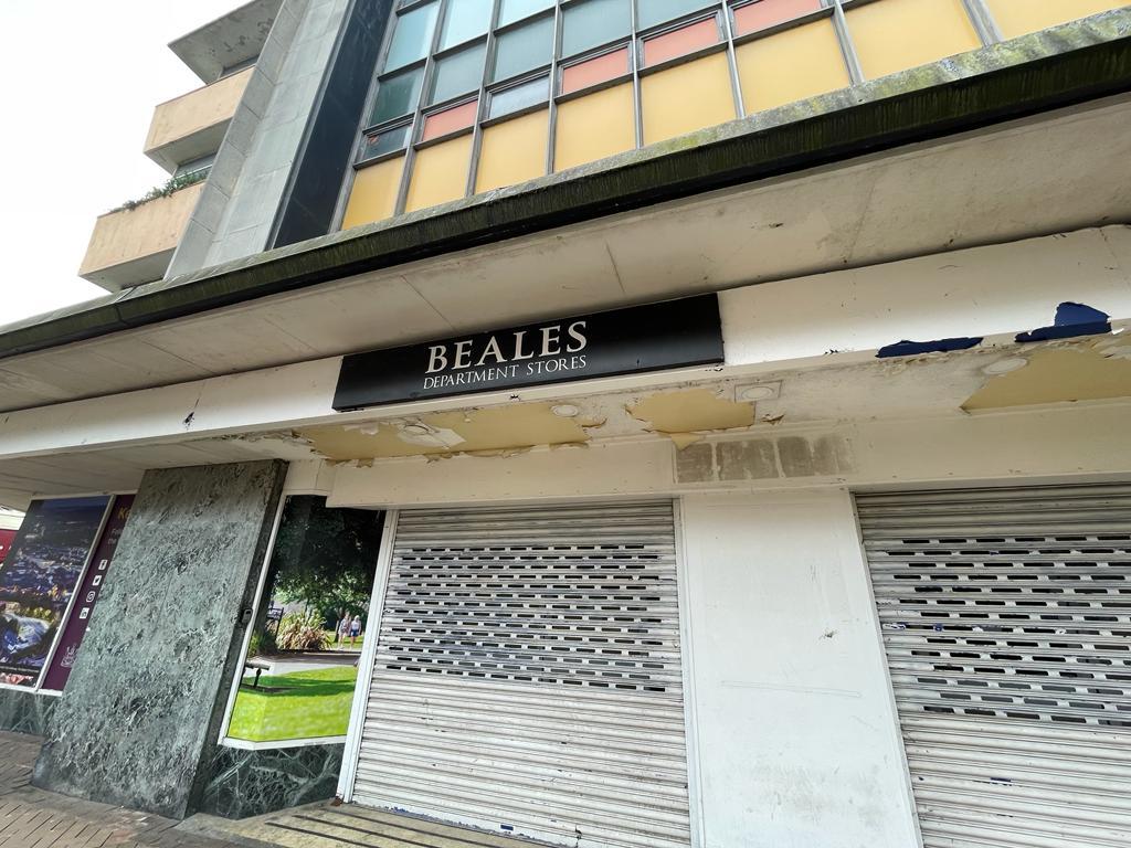 The derelict former Beales building has been closed since 2019