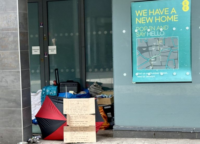 Homelessness doubles in Nottingham city and rough sleeping the highest June figure in a decade