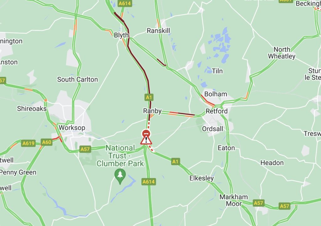 live-updates-a1-southbound-nottinghamshire-closed-lorry-fire-west