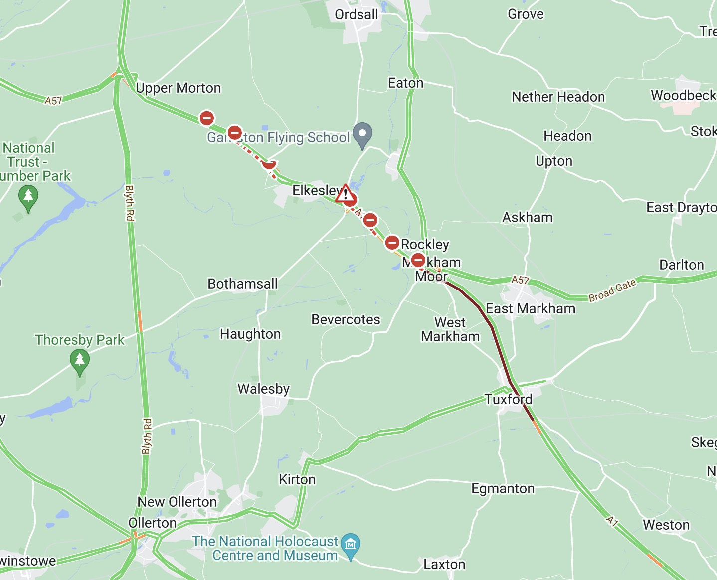 live-updates-a1-nottinghamshire-closed-northbound-collision-west