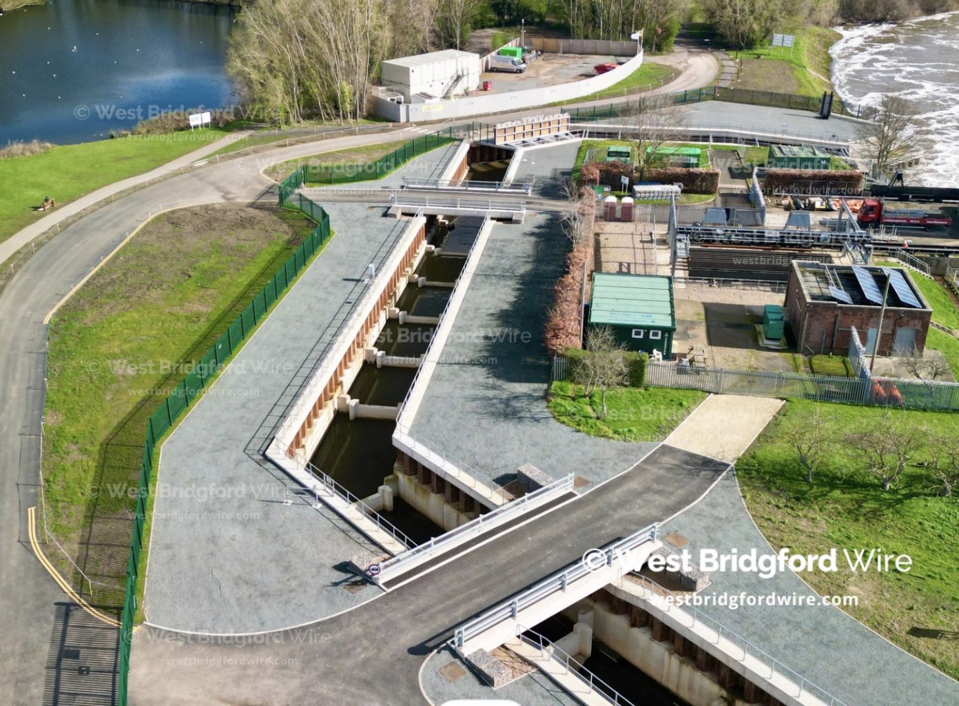 Drone views show completed Fish Pass at Colwick - the UK's largest ...