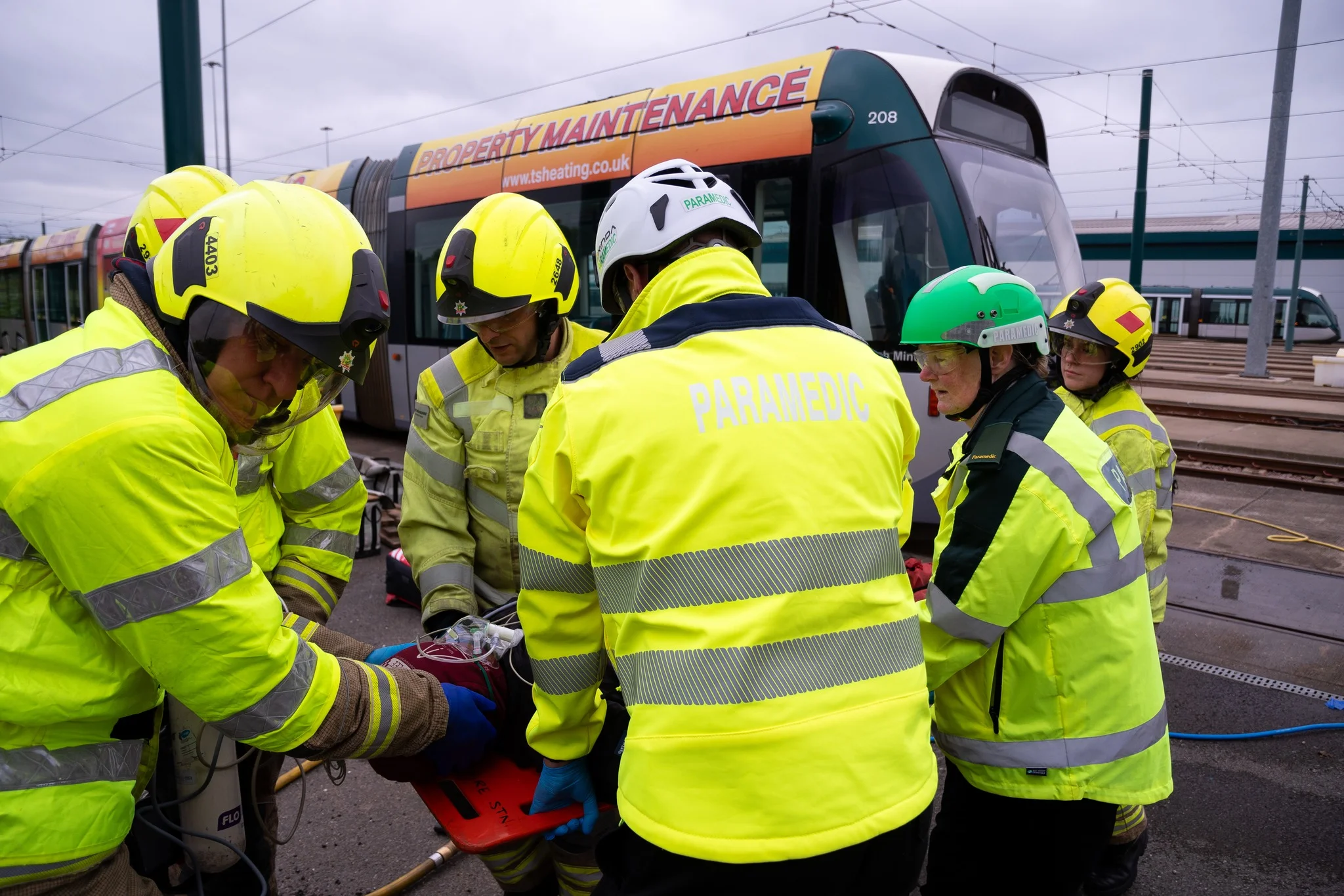 E-scooter collision with tram simulated by Nottinghamshire rescue services 447657123 889847949843793 3322092808136539920 n