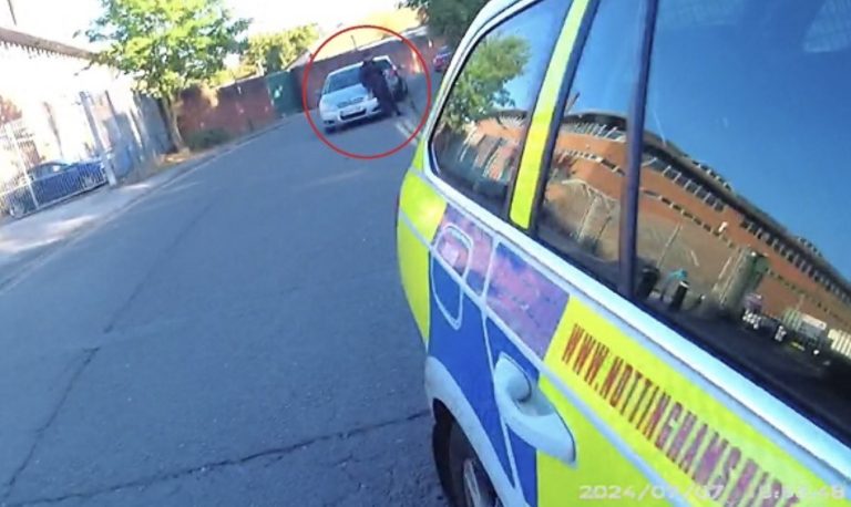 Driver’s near-miss with police car leads to drugs and weapons discovery