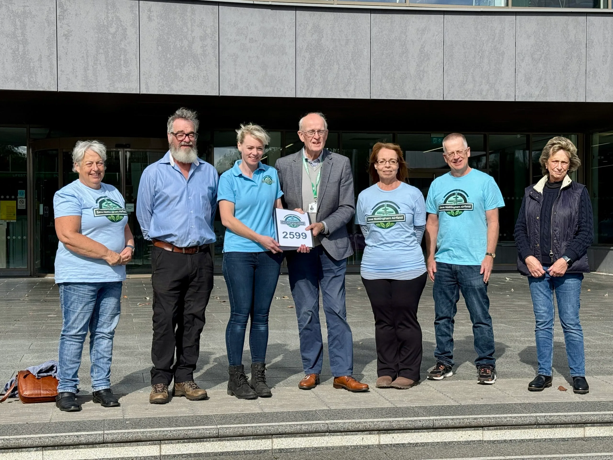Petition to Save Nottingham City Airport at Tollerton handed in to Rushcliffe Borough Council IMG 5890 scaled