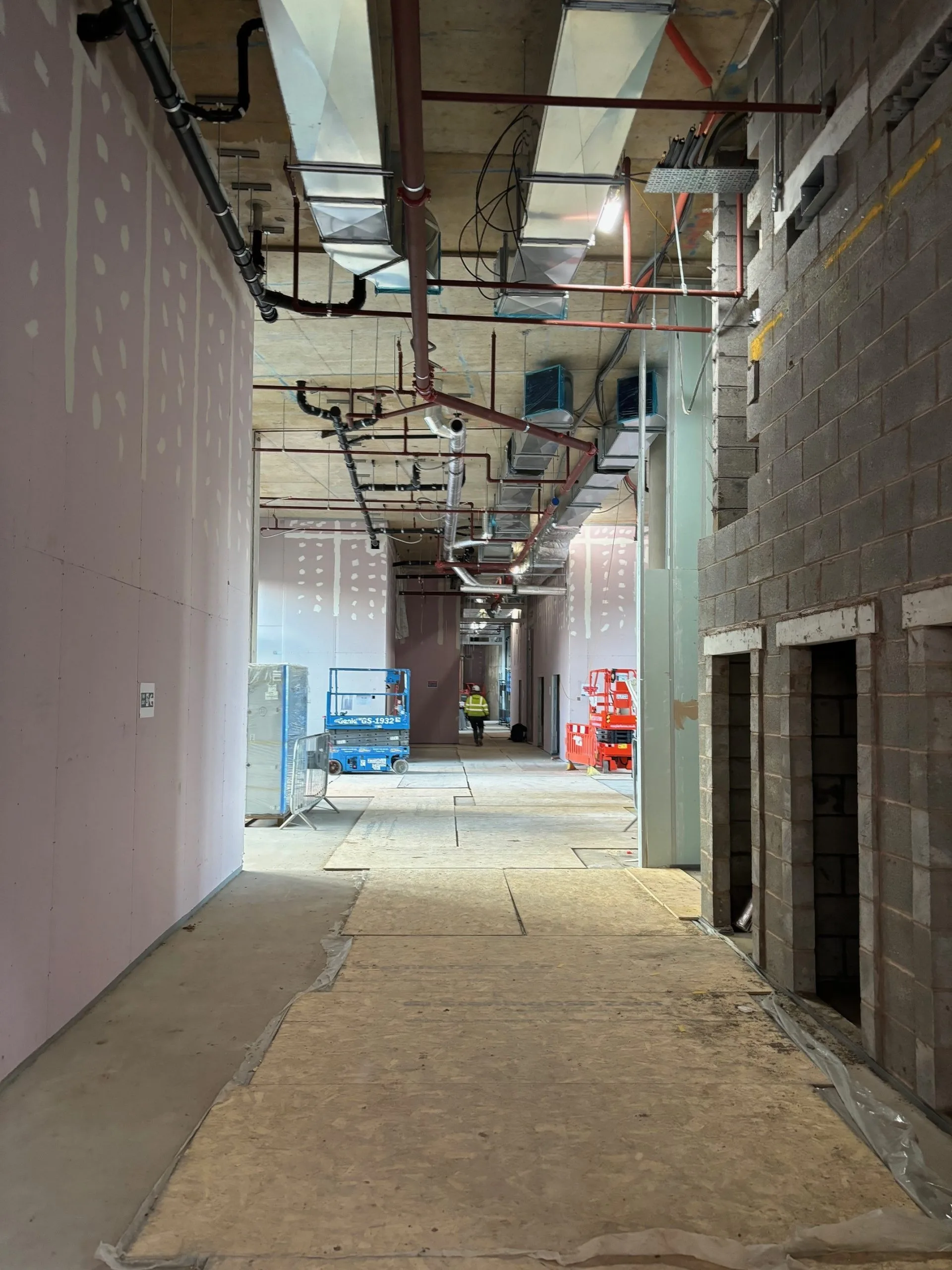 Pictures: First look inside National Rehabilitation Centre as construction moves at pace Ground floor corridor 2 scaled