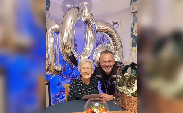 PCSO pays special visit to celebrate care home resident Olive’s 106th birthday