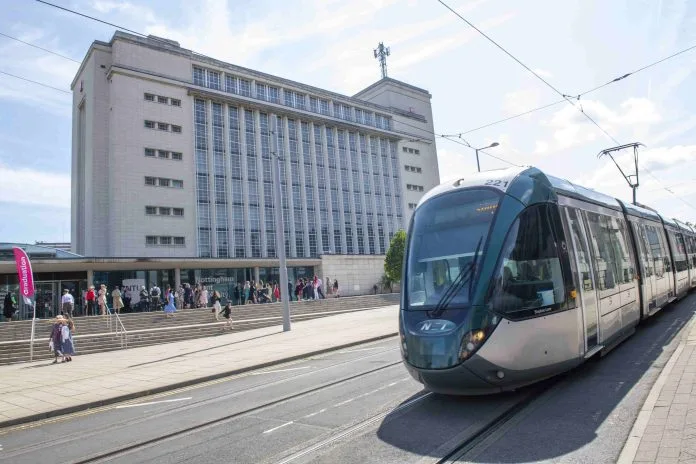 NET tram route at NTU