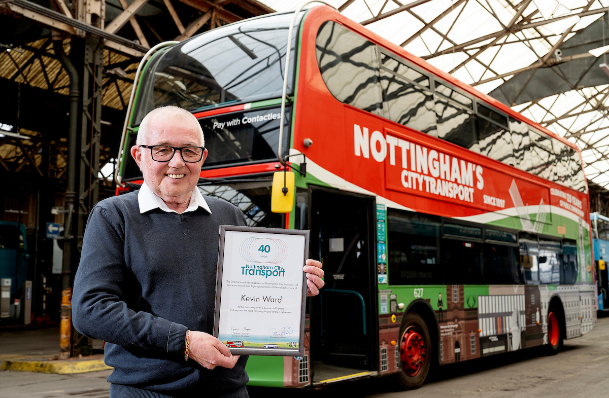 Celebrating 40 Years: Kevin Ward's Remarkable Journey at Nottingham City Transport