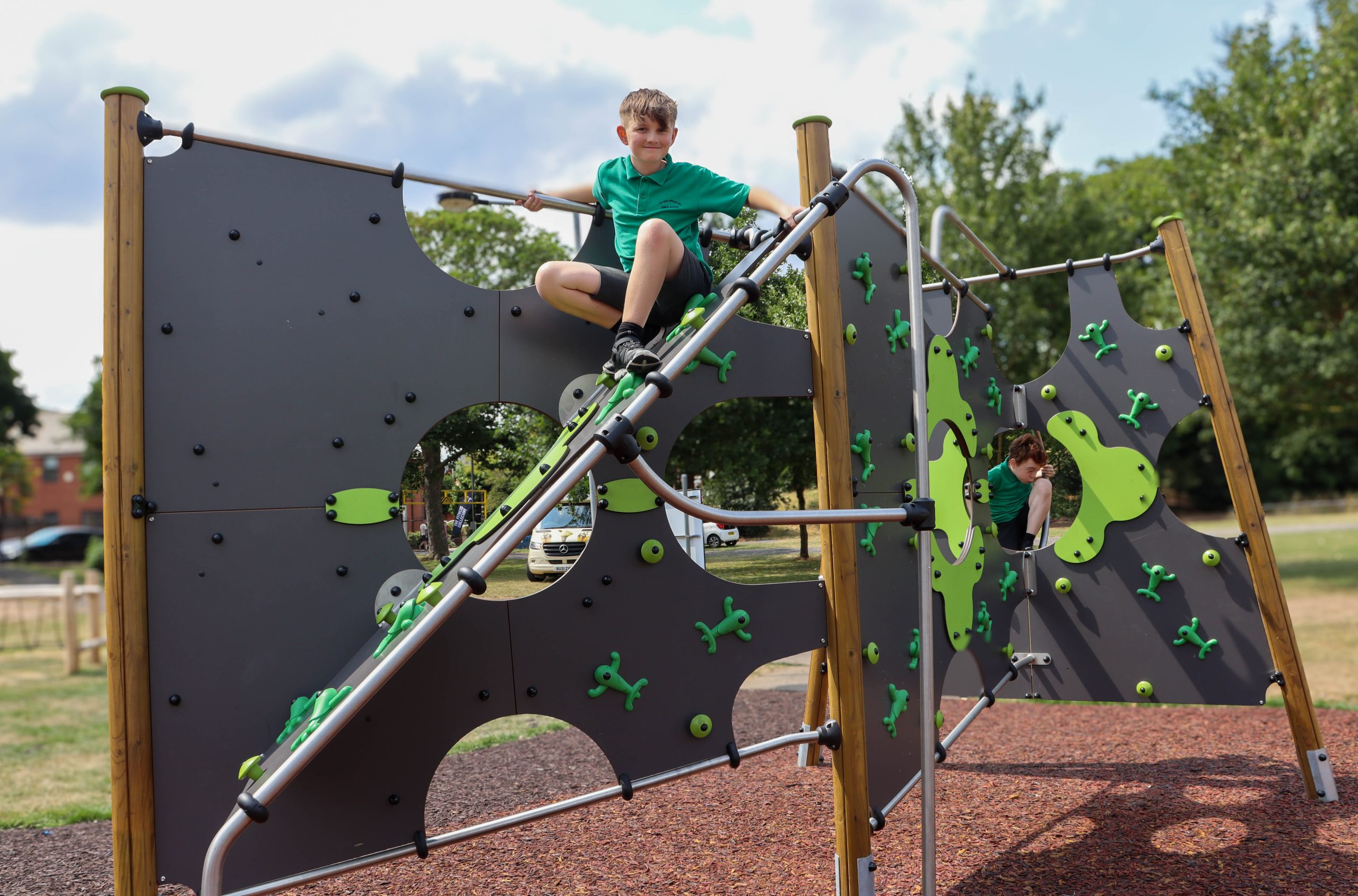A new climing structure has been introduced to Bridge Field Teen Park in West Bridgford scaled