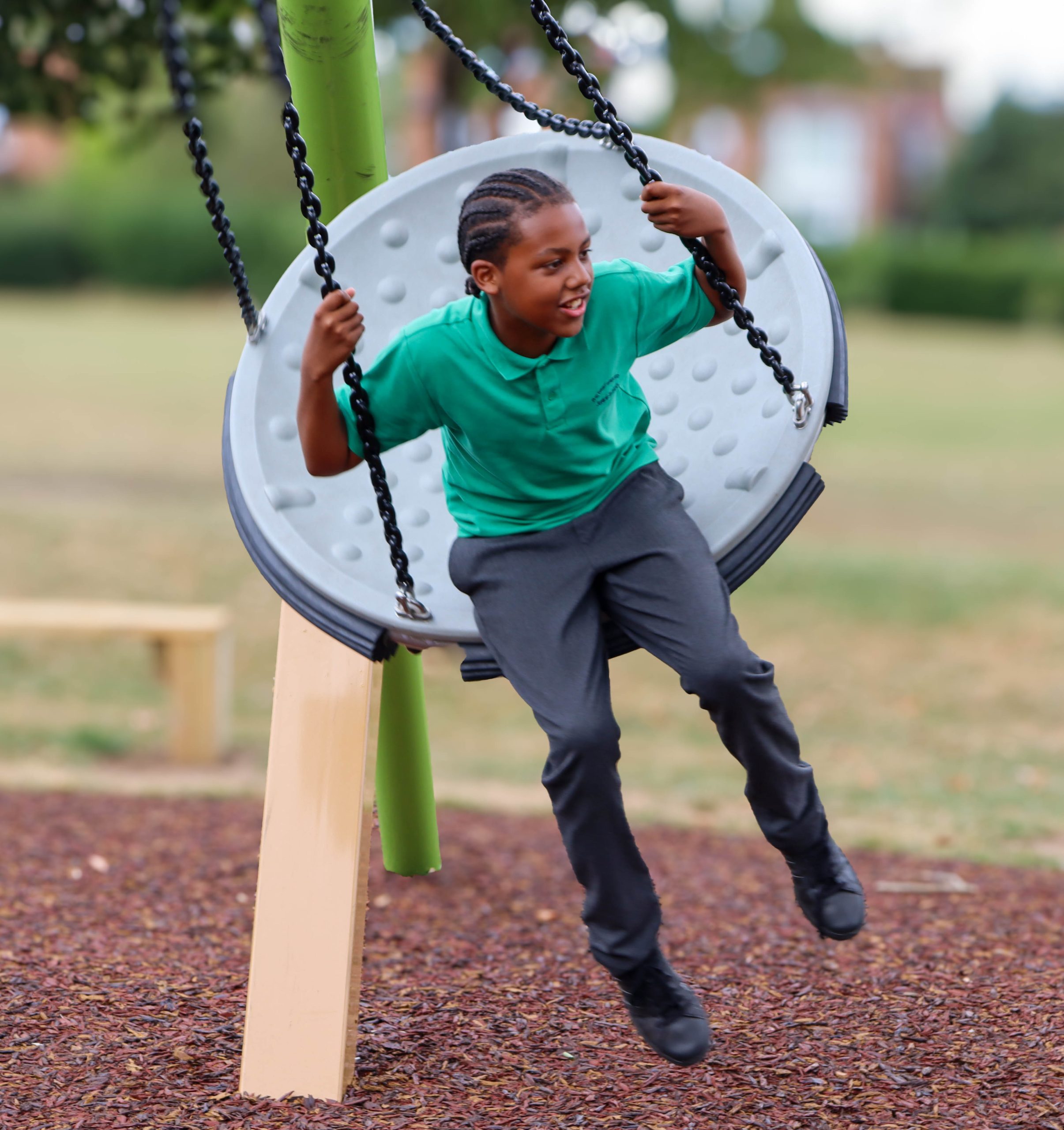 Children from West Bridgford Junior School are enjoying the brand new facilities at their local park scaled