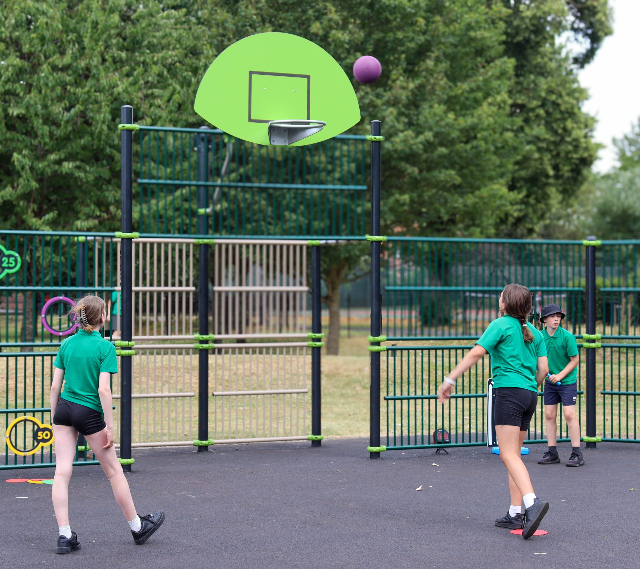 Pupils from West Bridgford Junior School are enjoying the new multi use games area at the park scaled
