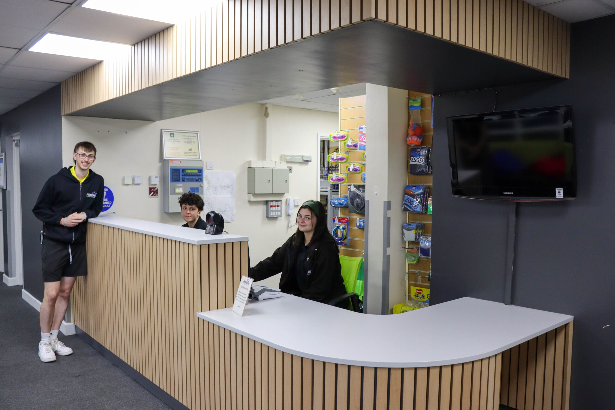 East Leake Leisure Centre has welcomes a modern new reception desk area scaled