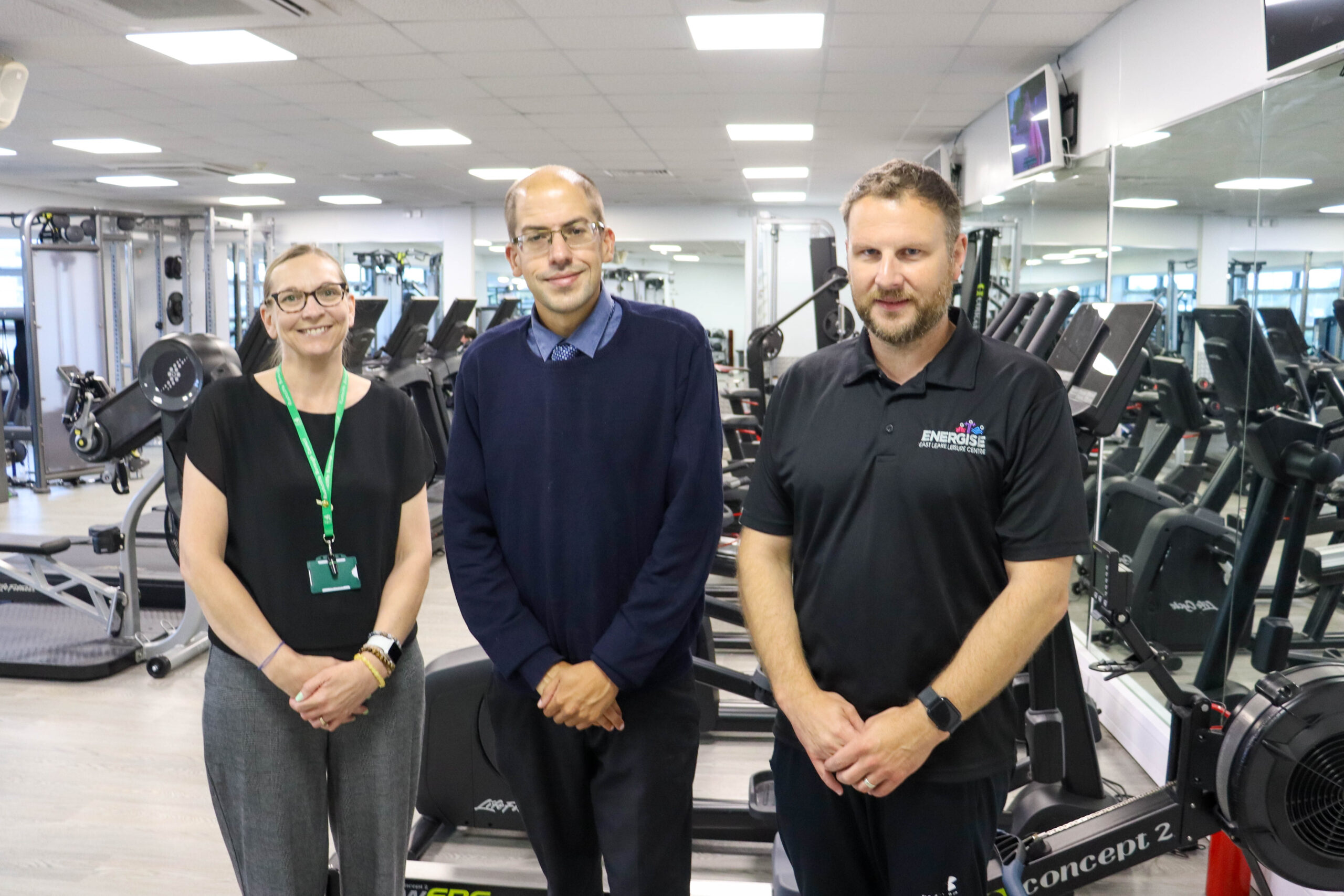 RBCs Cabinet Member Cllr Wheeler recently visited East Leake Leisure Centre to view the enhancements that include modern gym equipment scaled