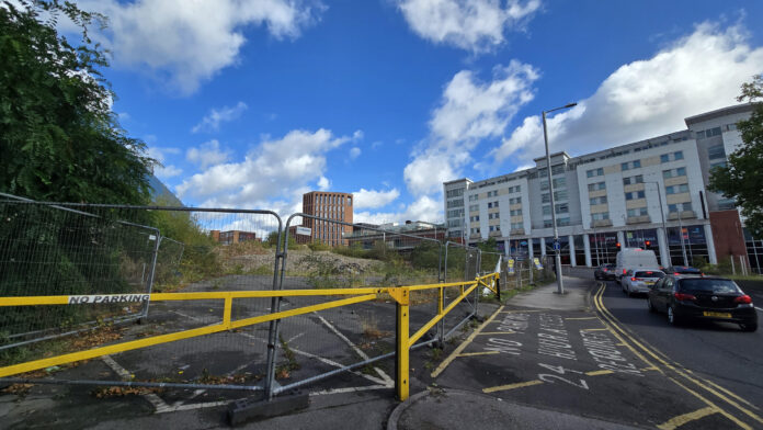The site as seen from Glasshouse Street (LDRS)