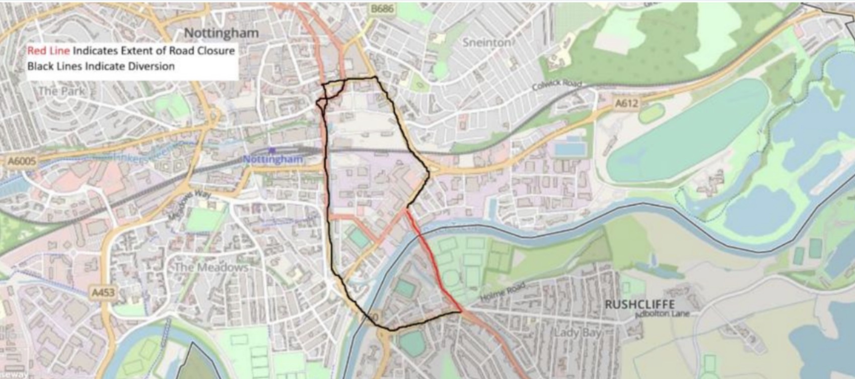Thursday 23 Oct: Lady Bay Bridge to close at 6 pm before Nottingham Forest v FC Porto match Screenshot 2025 10 21 at 14.36.14