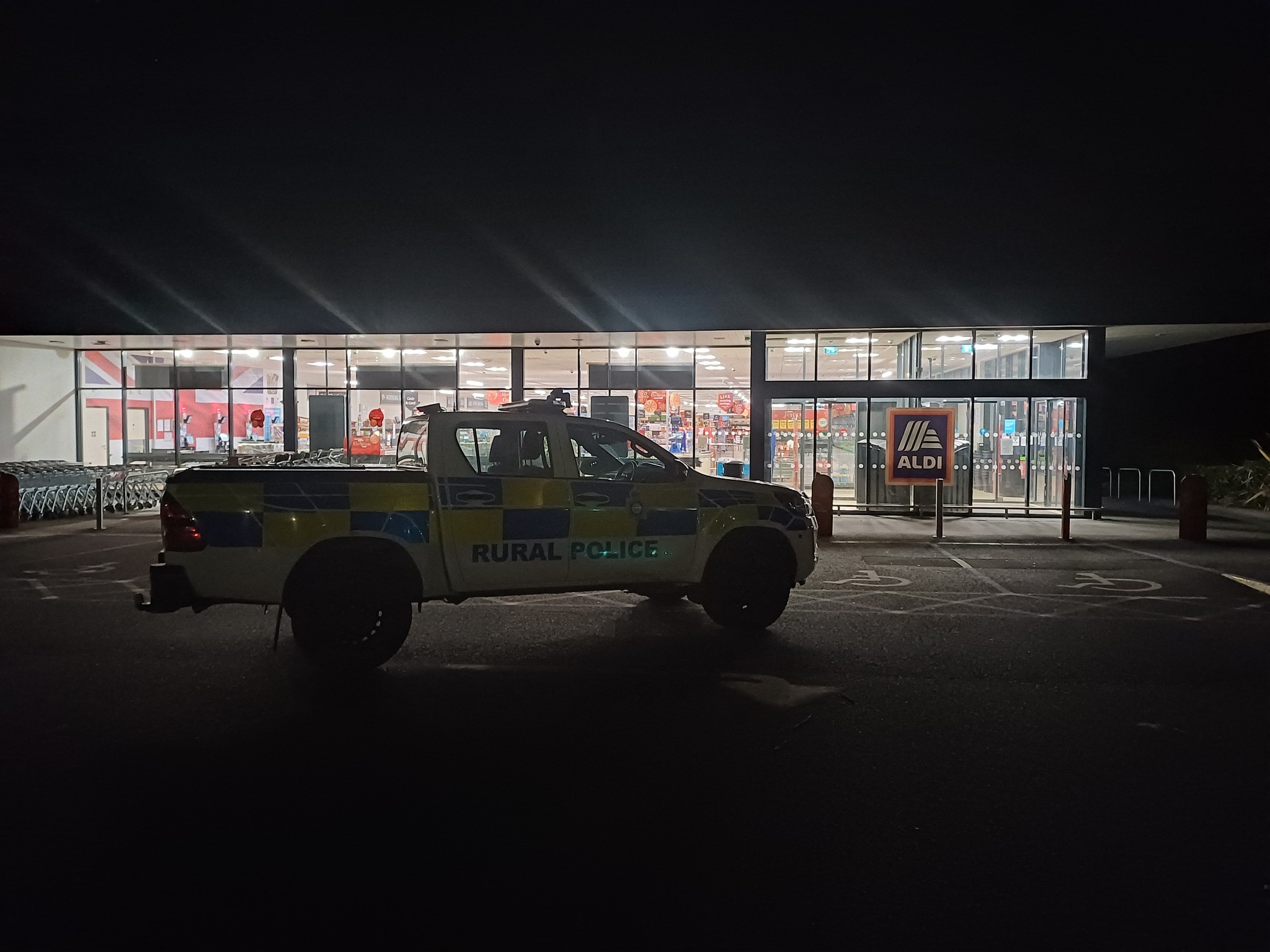 Seven police officers respond to find 'cat burglar' trapped in Aldi store in Bingham 583691491 1295757412588855 879329624557907446 n