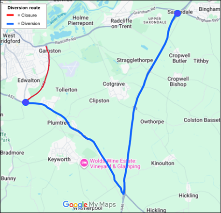 A52 Wheatcroft Island to Gamston Roundabout: Two-night closure in both directions unnamed 5
