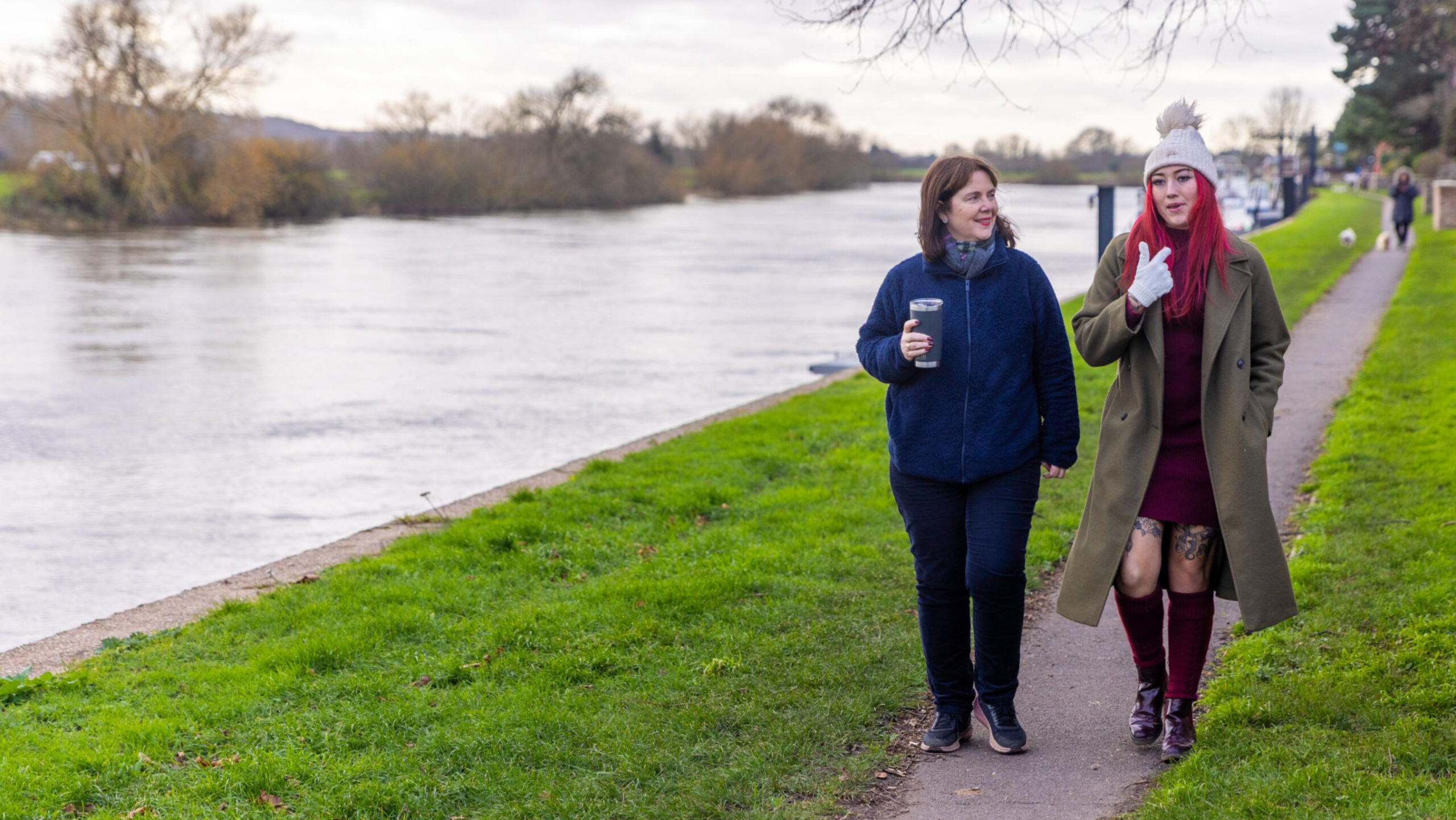The Mayor on a section of the Loop with Daisy Dady of The Social Action Hub. cropped scaled