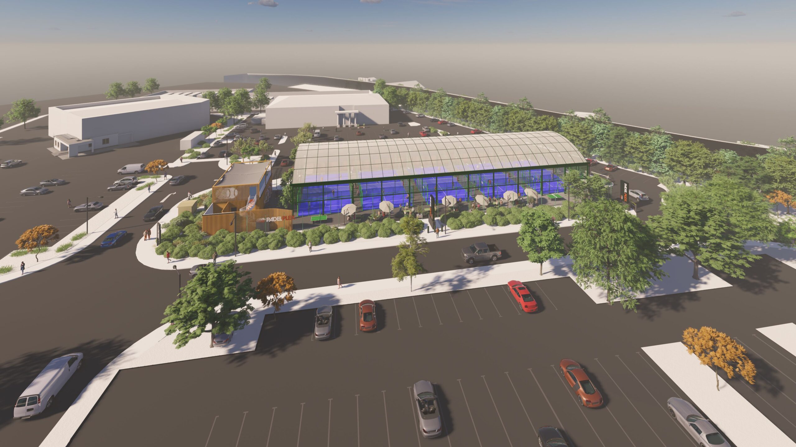 £1 million padel tennis centre planned for land near Showcase Cinema Aerial view scaled