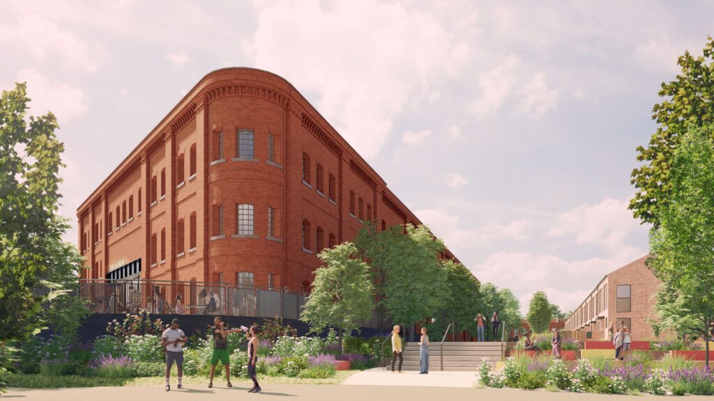 East Midlands Mayor visits £80m Friar Gate Goods Yard restoration as first homes take shape Friar Gate Goods Yard CGI lr 1024x576 1