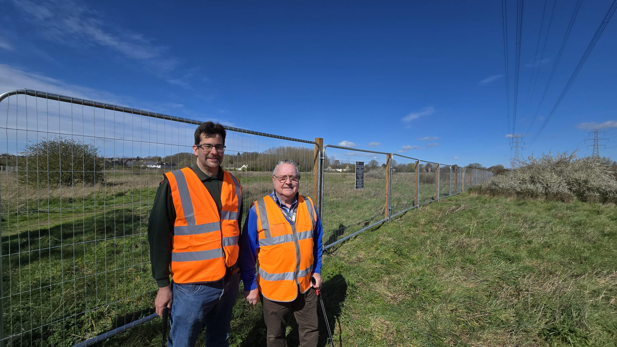 Clifton brook access restored after gate shut ahead of 198-home plan Clifton councillors Andrew Rule and Kevin Clarke pictured at the site LDRS scaled