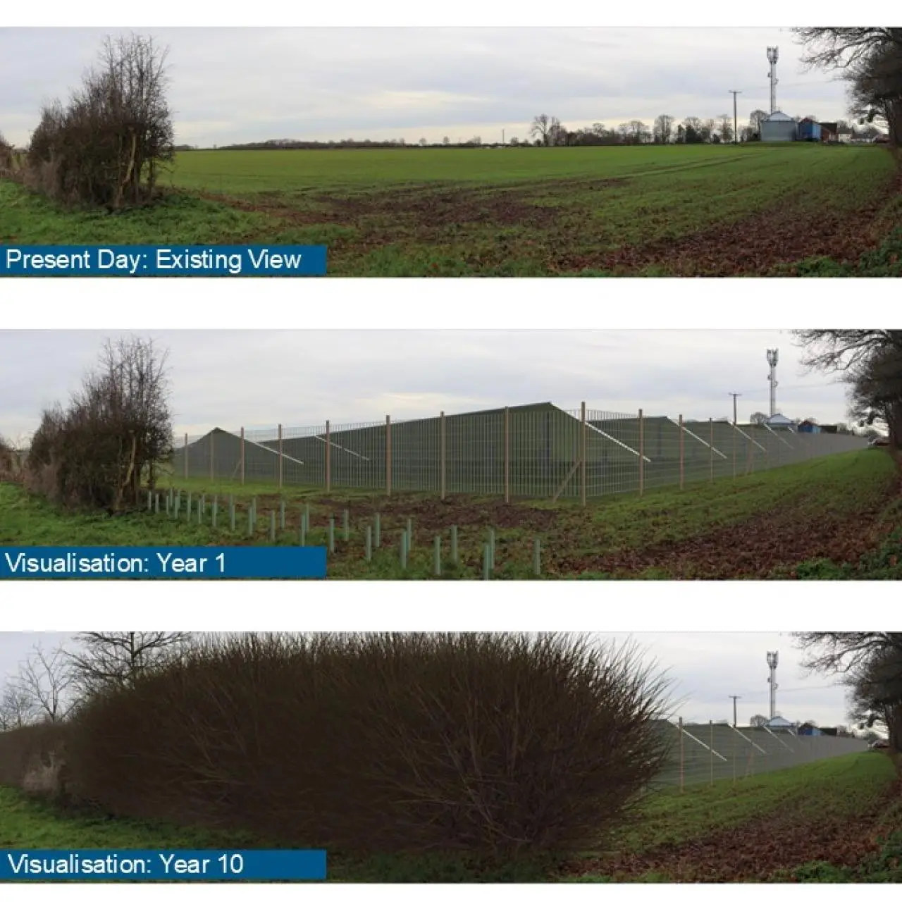 Sutton Bonington solar farm visualisation image