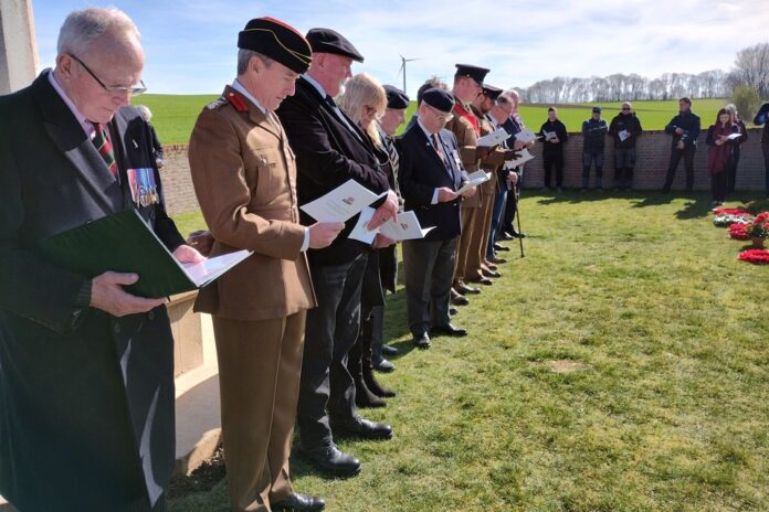 s960_The_service_for_LCpl_Mantle_was_attended_by_his_great_nepehw_Kevin_Shakespeare___third_from_left_