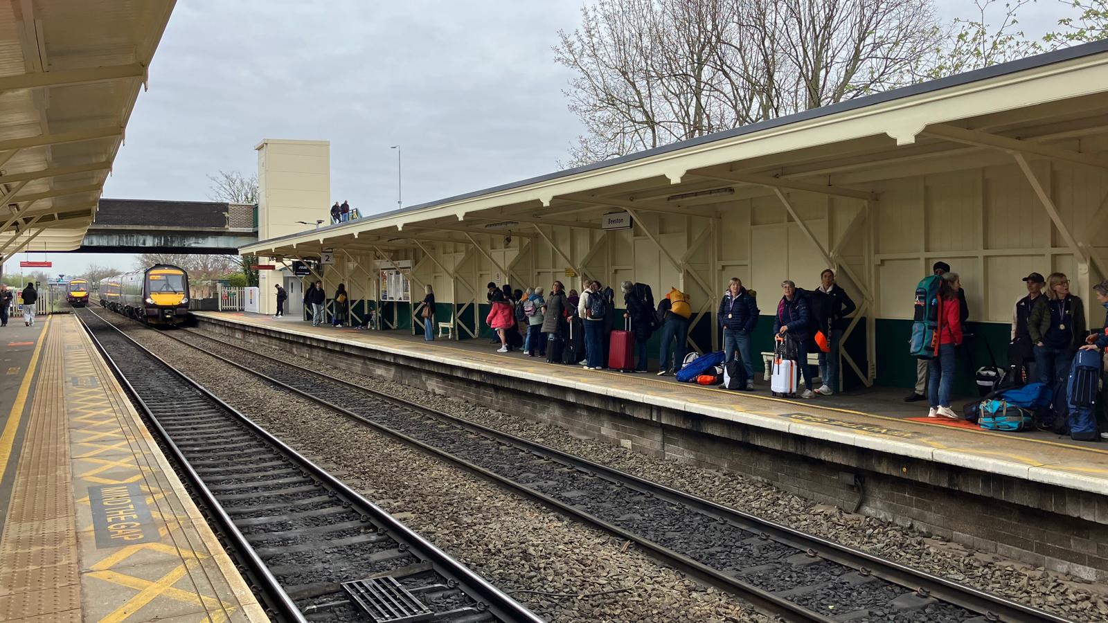 Looking over to refurbished platform 2 waiting areas