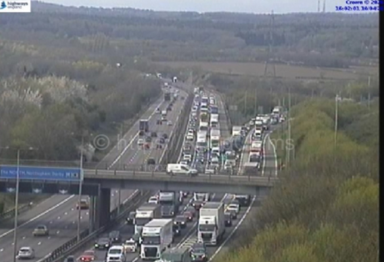 M1 Closed: Diversion - motorway expected to be closed both ways for some time Screenshot 2026 04 10 at 16.02.23