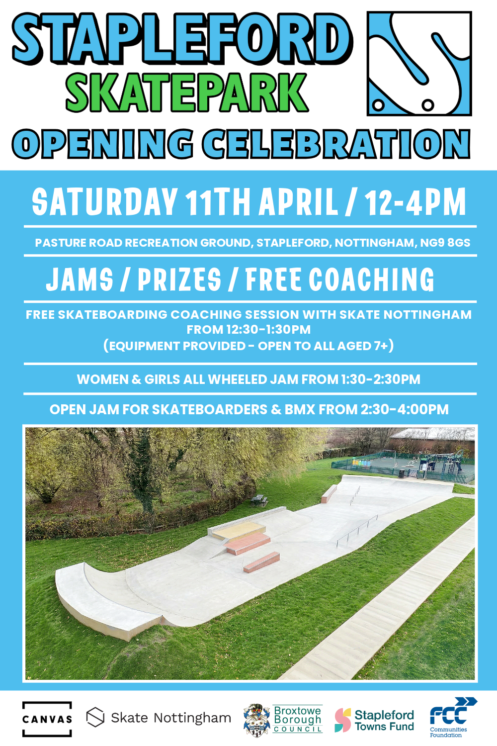 Official opening event for new Stapleford skate park announced StaplefordSkatepark Canvas 775 FLY 0272