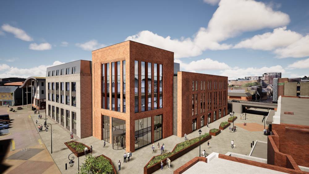 Mansfield Connect project reaches major milestone in town centre Boards 1