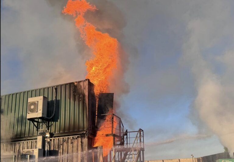 Fire crews attend blaze at industrial site in Nottinghamshire
