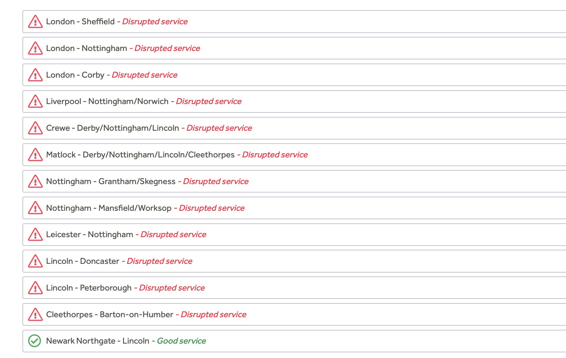EMR: All rail services disrupted and delayed due to weather conditions Screenshot 2026 05 26 at 18.50.11
