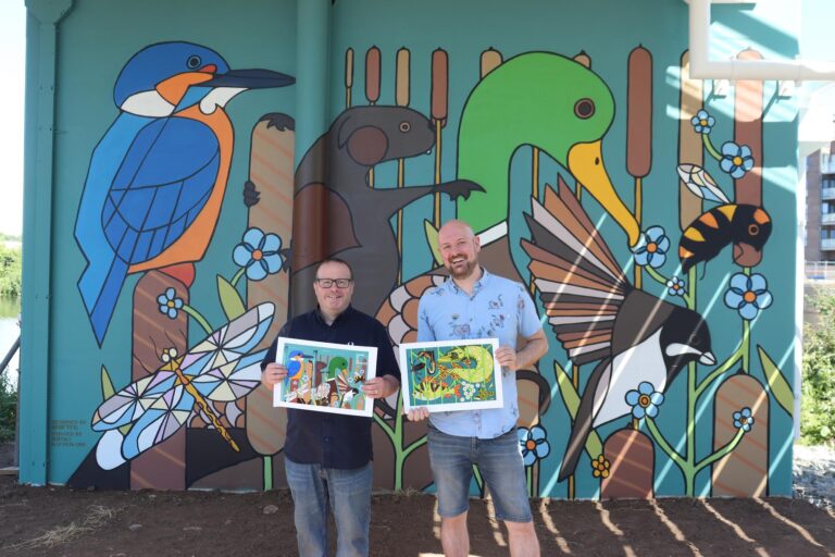 Wildlife mural unveiled on  new Waterside Bridge