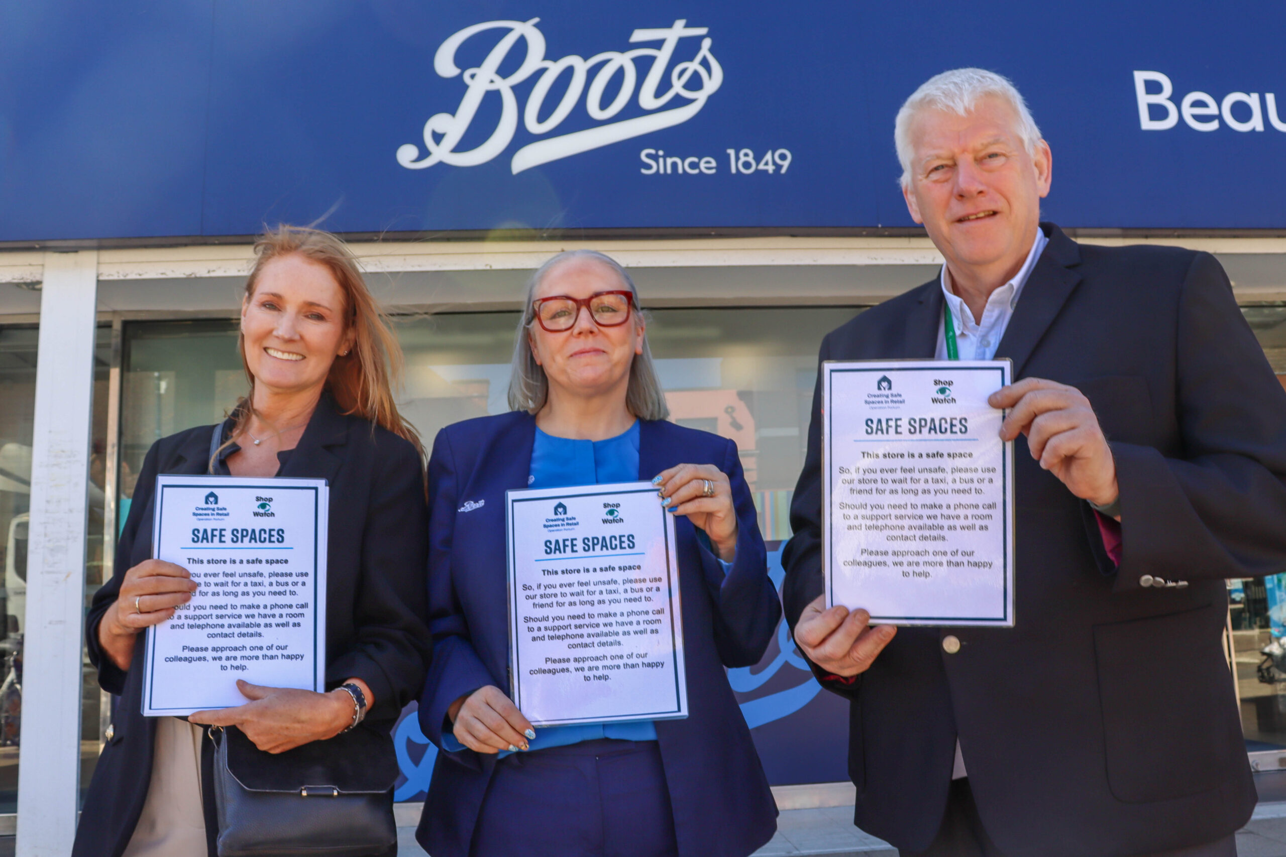 Safe Spaces for anyone seeking refuge available in West Bridgford, Bingham and Ruddington Boots in West Bridgford is proud to offer its store as a Safe Space for anyone who needs it scaled