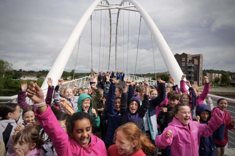 Mayor and council leaders open Nottingham’s first major bridge over the Trent in almost 70 years